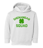 Shenanigan Squad St Patricks Day Green Toddler Boys Pullover Hoodie White