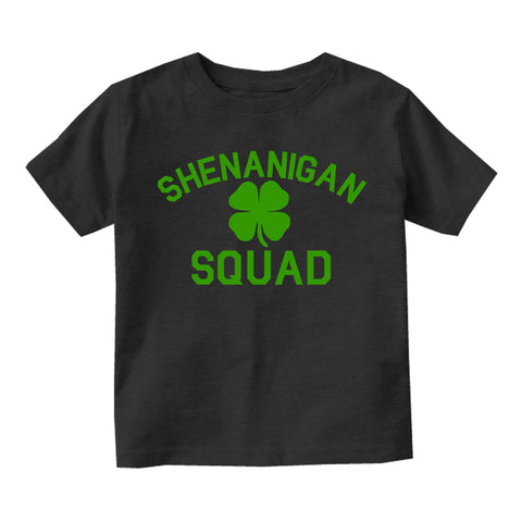 Shenanigan Squad St Patricks Day Green Toddler Boys Short Sleeve T-Shirt Black