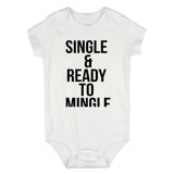 Single Ready To Mingle Baby Bodysuit One Piece White