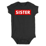 Sister Red Box Infant Baby Girls Bodysuit Black