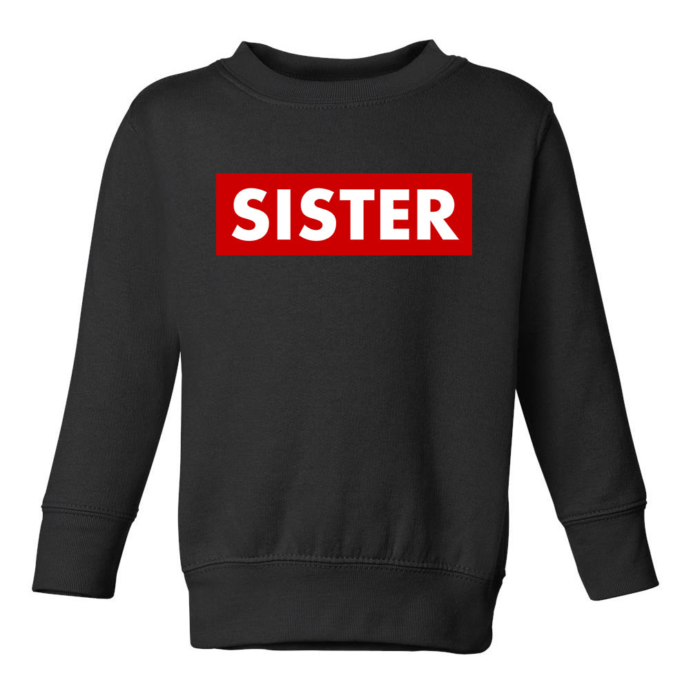 Sister Red Box Toddler Girls Crewneck Sweatshirt Black