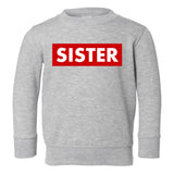 Sister Red Box Toddler Girls Crewneck Sweatshirt Grey