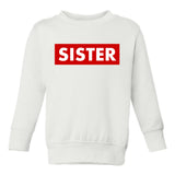 Sister Red Box Toddler Girls Crewneck Sweatshirt White
