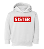 Sister Red Box Toddler Girls Pullover Hoodie White