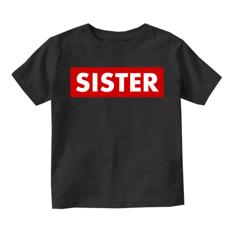 Sister Red Box Toddler Girls Short Sleeve T-Shirt Black