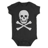 Skull And Crossbones Infant Baby Boys Bodysuit Black
