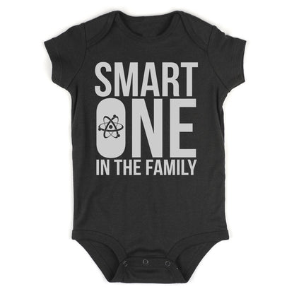 Smart One In The Family Infant Baby Boys Bodysuit Black