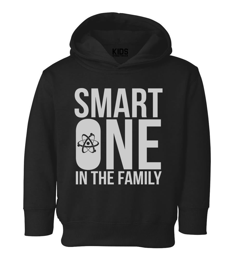 Smart One In The Family Toddler Boys Pullover Hoodie Black