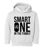 Smart One In The Family Toddler Boys Pullover Hoodie White