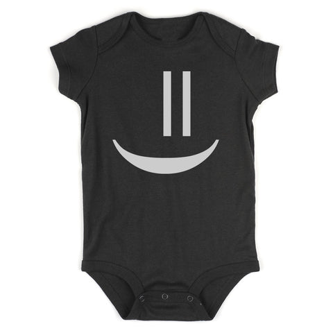 Smiley Emoticon Cute Baby Bodysuit One Piece Black