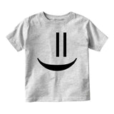 Smiley Emoticon Cute Baby Infant Short Sleeve T-Shirt Grey
