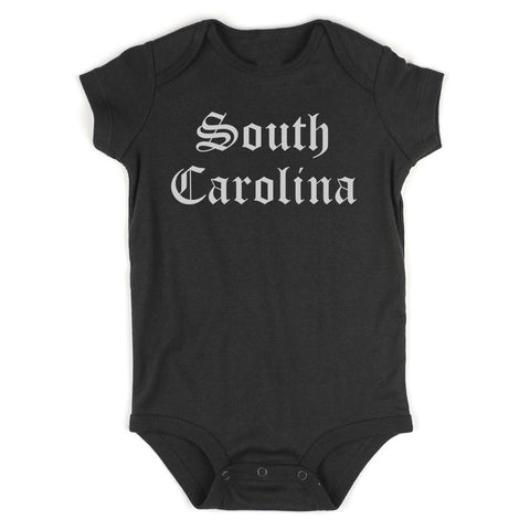 South Carolina State Old English Infant Baby Boys Bodysuit Black