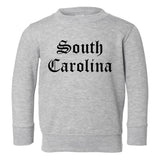 South Carolina State Old English Toddler Boys Crewneck Sweatshirt Grey
