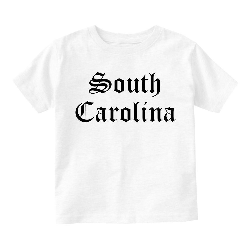 South Carolina State Old English Toddler Boys Short Sleeve T-Shirt White