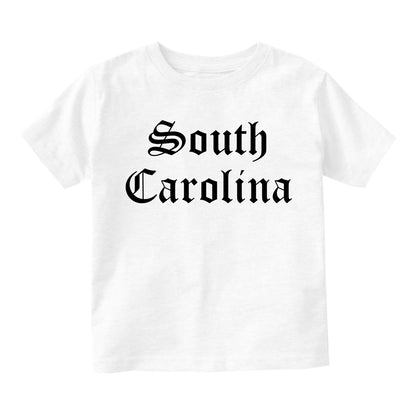 South Carolina State Old English Toddler Boys Short Sleeve T-Shirt White