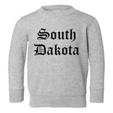 South Dakota State Old English Toddler Boys Crewneck Sweatshirt Grey