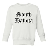 South Dakota State Old English Toddler Boys Crewneck Sweatshirt White