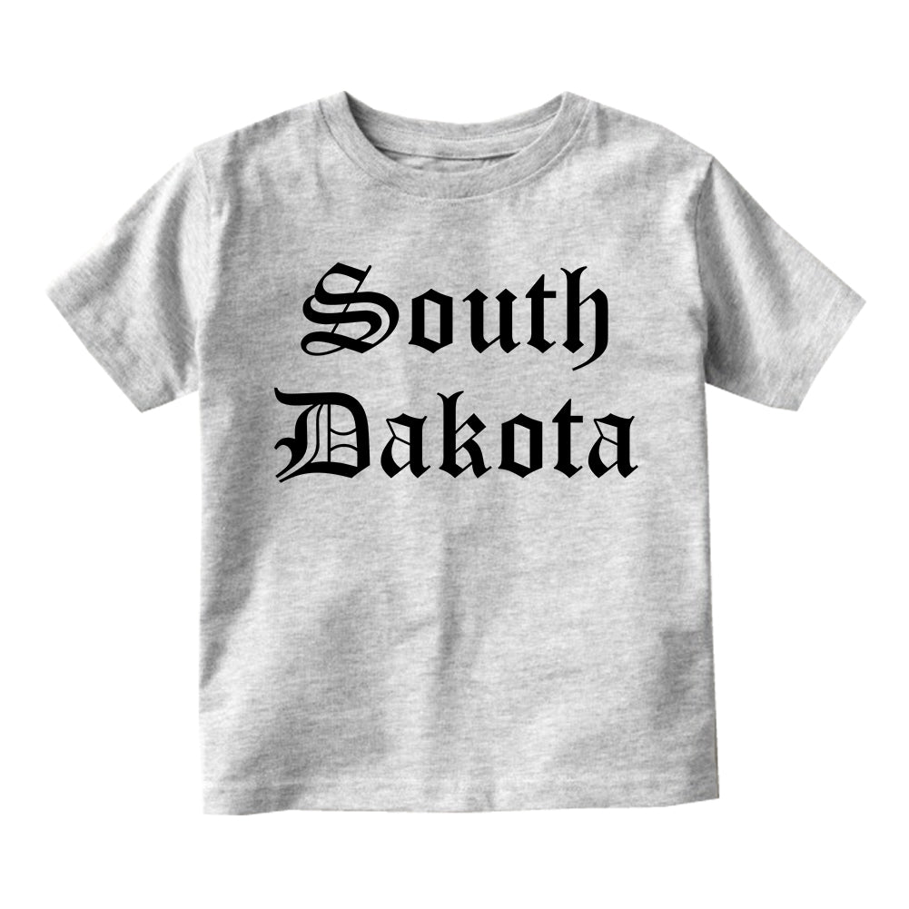 South Dakota State Old English Toddler Boys Short Sleeve T-Shirt Grey