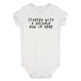 Started WIth A Backrub Woes Infant Baby Boys Bodysuit White