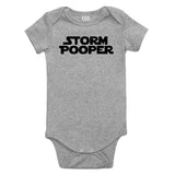Storm Pooper Funny Baby Bodysuit One Piece Grey