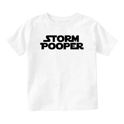 Storm Pooper Funny Baby Toddler Short Sleeve T-Shirt White