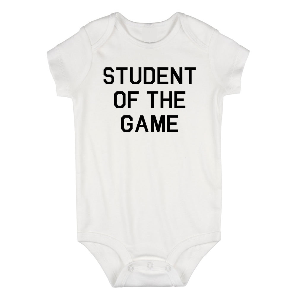 Student Of The Game School Infant Baby Boys Bodysuit White