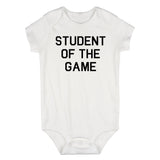 Student Of The Game School Infant Baby Boys Bodysuit White