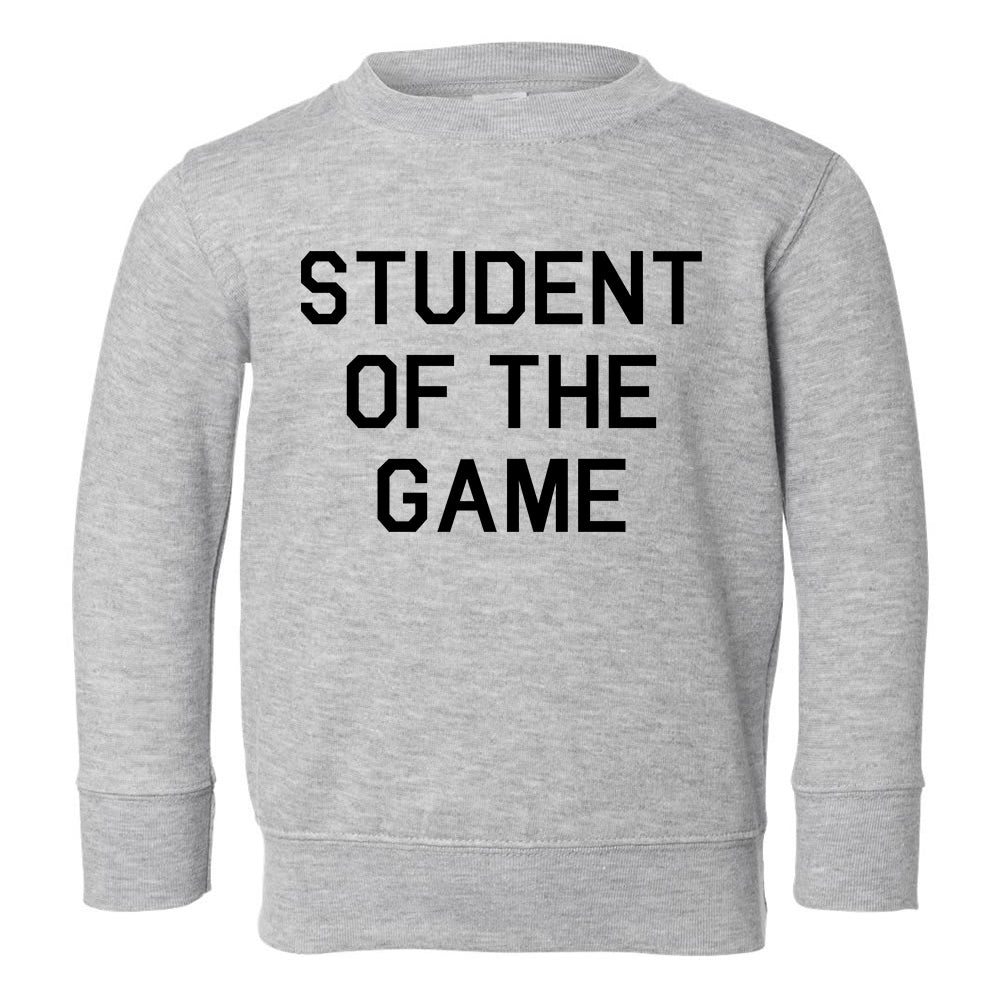 Student Of The Game School Toddler Boys Crewneck Sweatshirt Grey