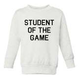 Student Of The Game School Toddler Boys Crewneck Sweatshirt White