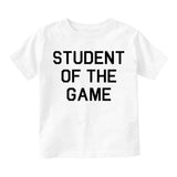 Student Of The Game School Toddler Boys Short Sleeve T-Shirt White