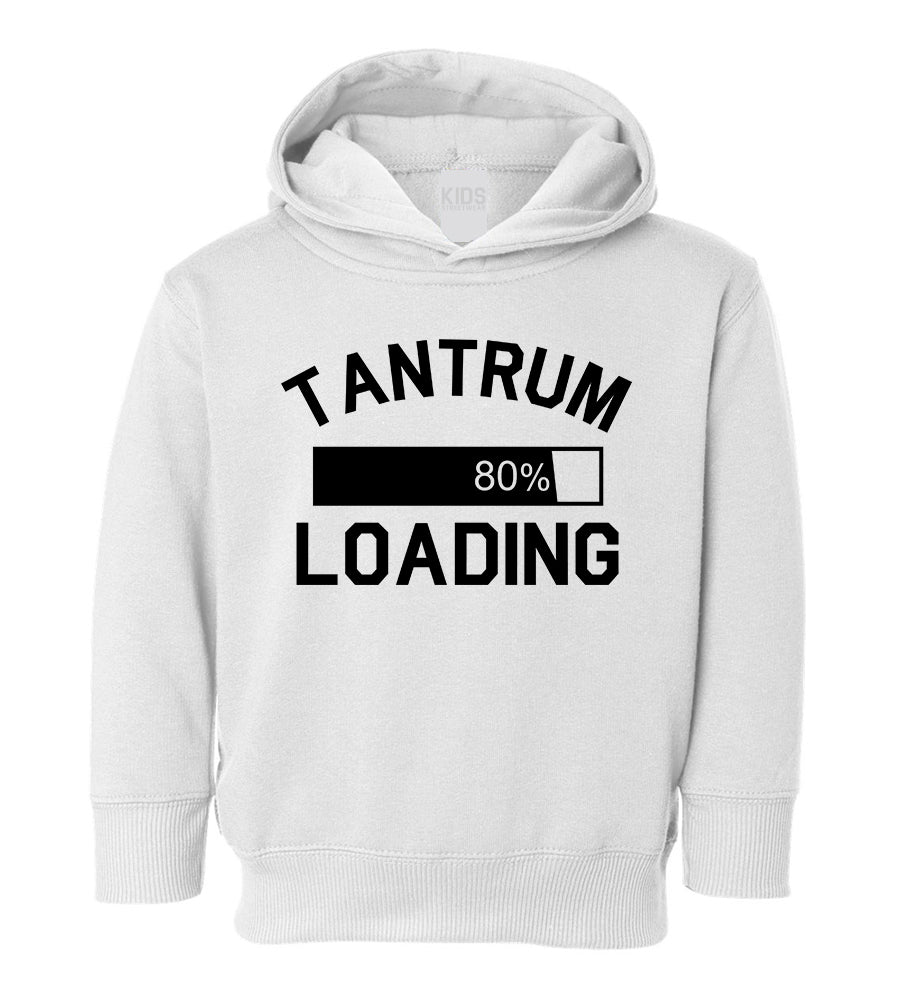 Tantrum Loading 80 Percent Toddler Boys Pullover Hoodie White