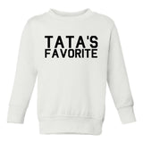 Tatas Favorite Toddler Boys Crewneck Sweatshirt White
