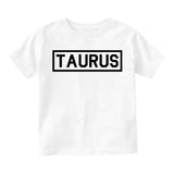 Taurus Horoscope Sign Infant Baby Boys Short Sleeve T-Shirt White