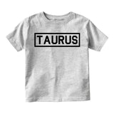 Taurus Horoscope Sign Toddler Boys Short Sleeve T-Shirt Grey