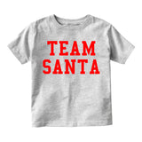 Team Santa Christmas Infant Baby Boys Short Sleeve T-Shirt Grey