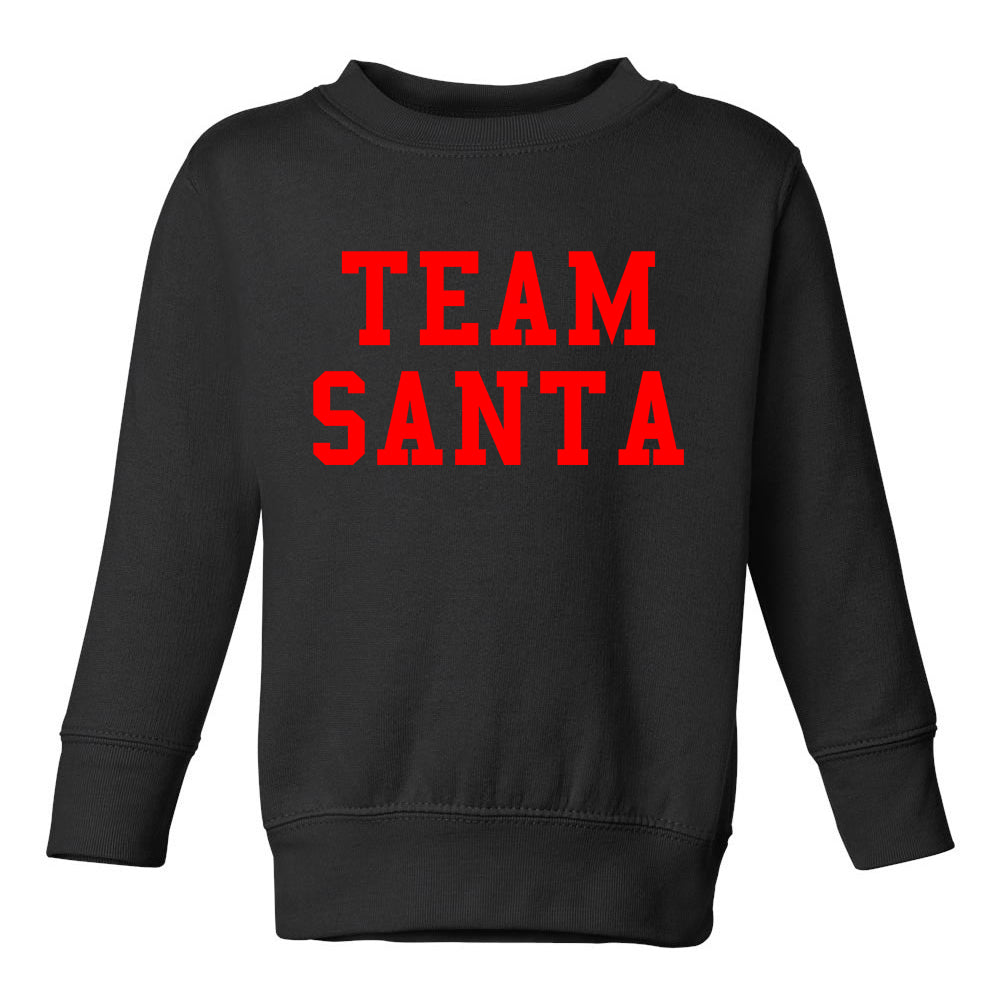 Team Santa Christmas Toddler Boys Crewneck Sweatshirt Black