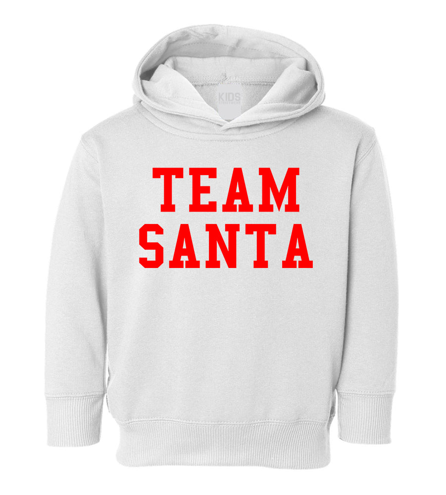 Team Santa Christmas Toddler Boys Pullover Hoodie White