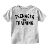 Teenager In Training Infant Baby Boys Short Sleeve T-Shirt Grey