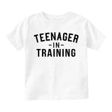 Teenager In Training Toddler Boys Short Sleeve T-Shirt White