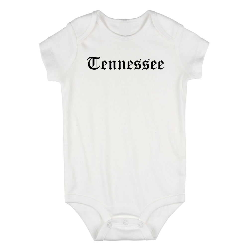 Tennessee State Old English Infant Baby Boys Bodysuit White