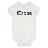 Texas State Old English Infant Baby Boys Bodysuit White