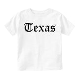Texas State Old English Infant Baby Boys Short Sleeve T-Shirt White