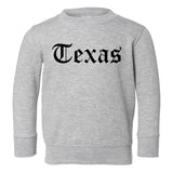Texas State Old English Toddler Boys Crewneck Sweatshirt Grey