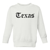 Texas State Old English Toddler Boys Crewneck Sweatshirt White