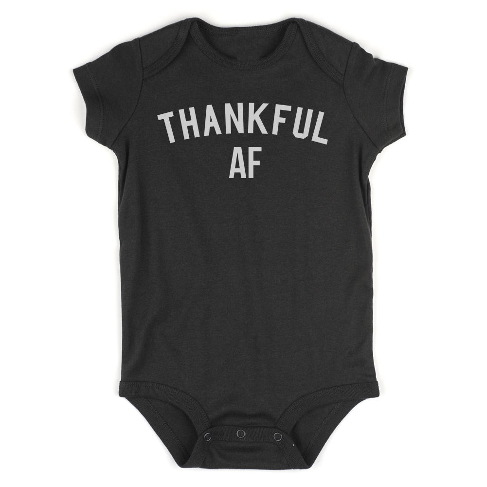 Thankful AF Thanksgiving Infant Baby Boys Bodysuit Black