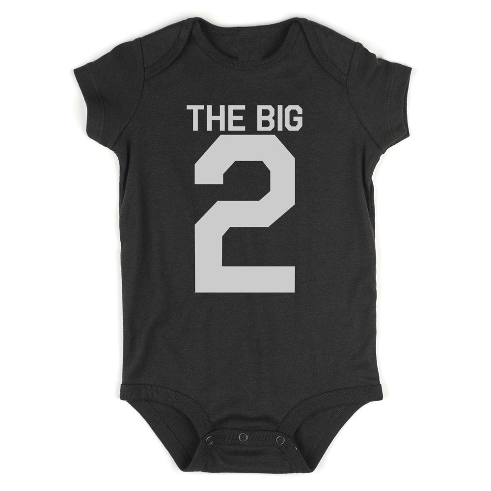 The Big 2 2nd Birthday Party Baby Bodysuit One Piece Black