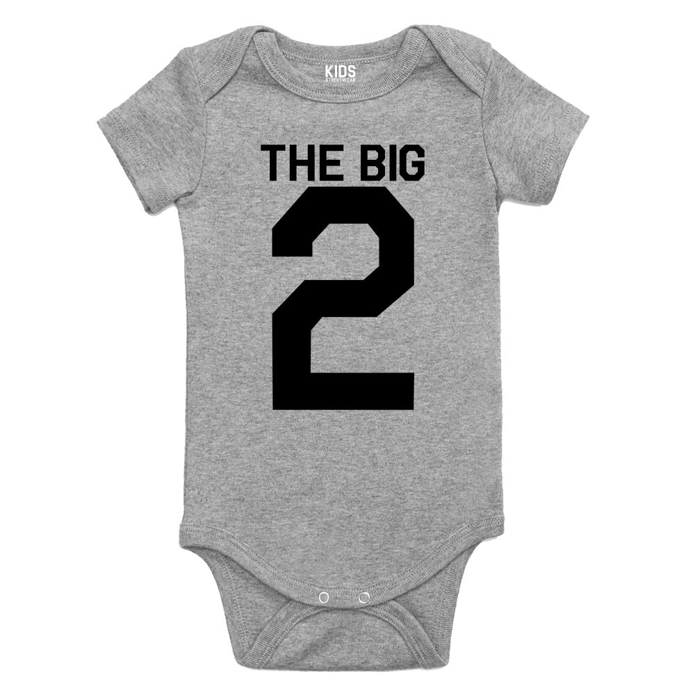 The Big 2 2nd Birthday Party Baby Bodysuit One Piece Grey