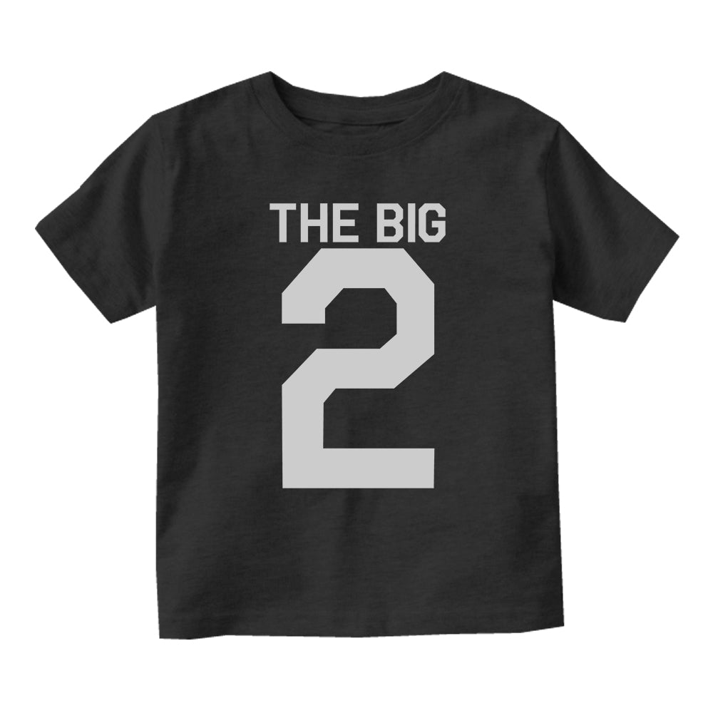 The Big 2 2nd Birthday Party Baby Toddler Short Sleeve T-Shirt Black