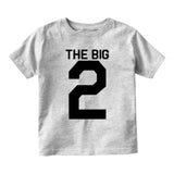 The Big 2 2nd Birthday Party Baby Toddler Short Sleeve T-Shirt Grey