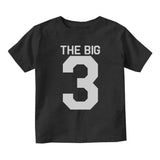 The Big 3 3rd Birthday Party Baby Toddler Short Sleeve T-Shirt Black